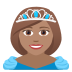 👸🏽 princess: medium skin tone display on JoyPixels